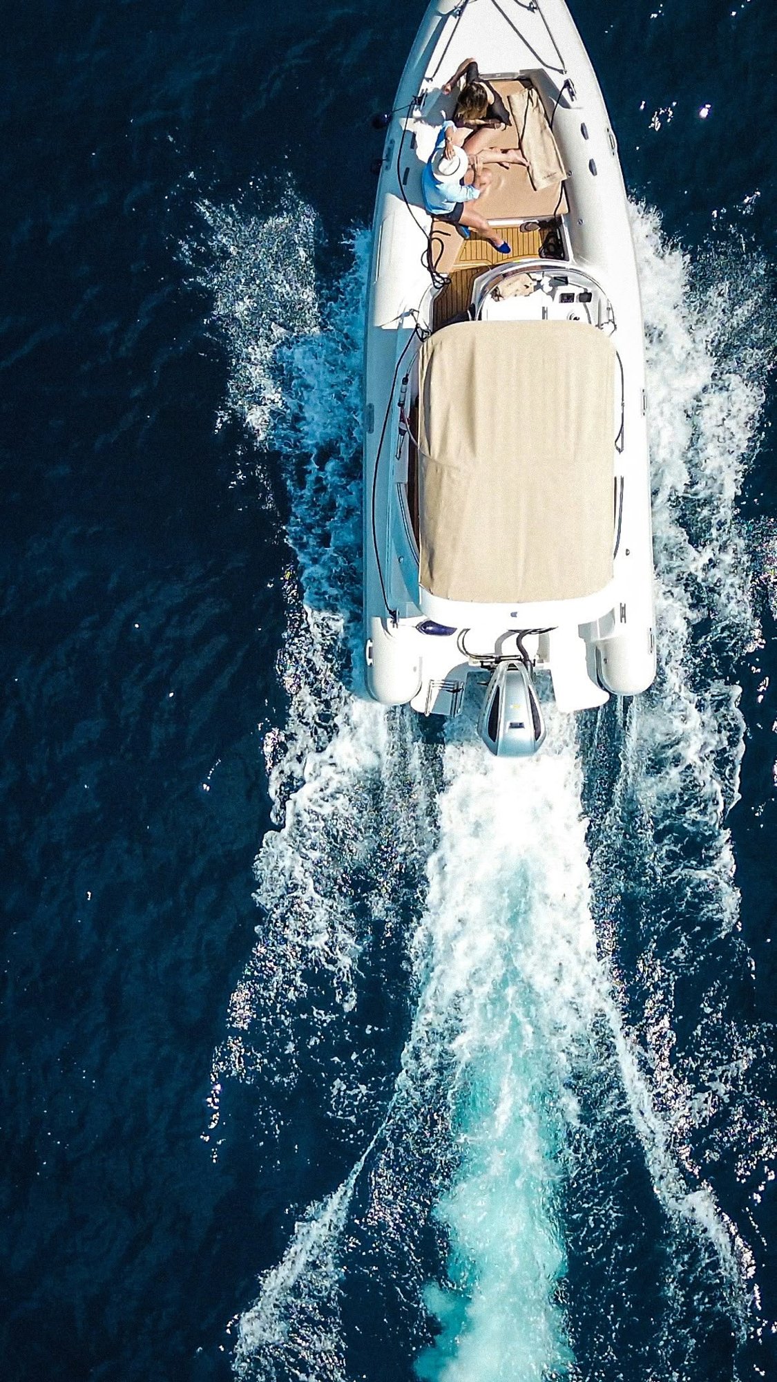 Our speedboat from above
